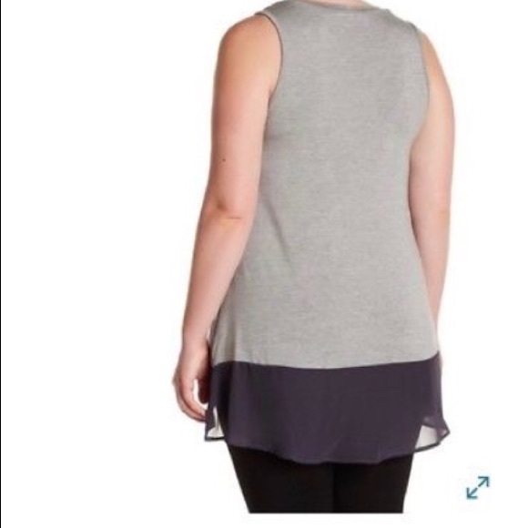 Electric Yoga Plus Tank With a Fling 2X 3X - Picture 2 of 8